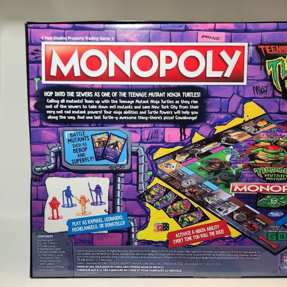 NEW Monopoly TMNT Teenage Mutant Ninja Turtles BOARD GAME Mutant Mayhem Edition - Picture 4 of 9